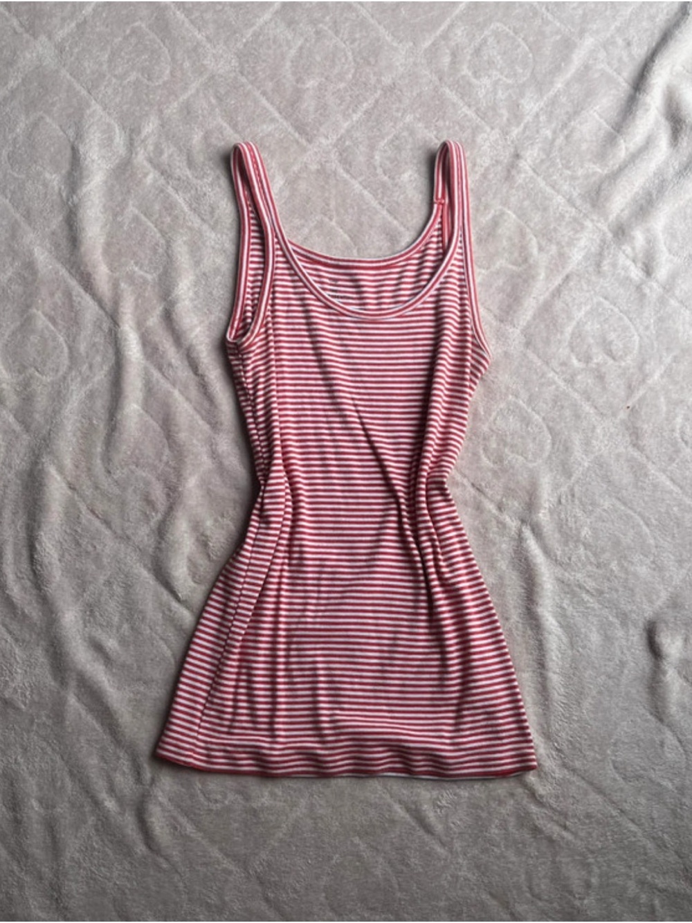 Women’s Red and White Striped Cami